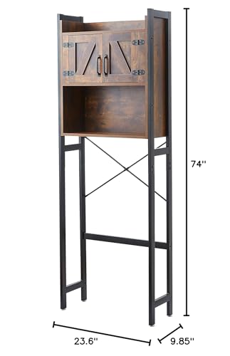 Mini Fridge Hutch Organizer - Dark Wood Storage Shelf for Dorm Kitchen