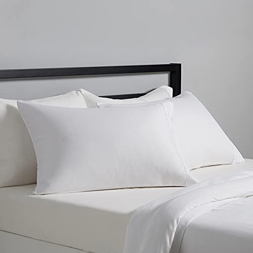 Soft Microfiber Pillowcases, Standard Size 20" x 30", Set of 2, White