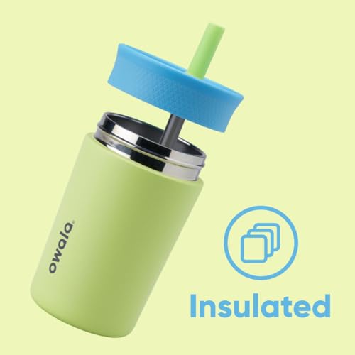 Kids Insulated Stainless Steel Tumbler Water Bottle with Straw - 12 oz