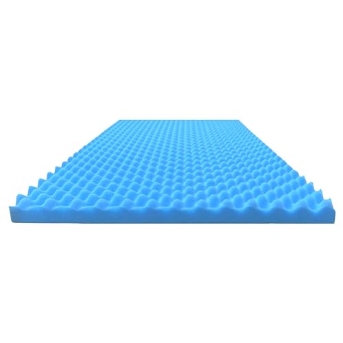 Egg Crate Foam Mattress Topper for Pressure Relief & Support - King