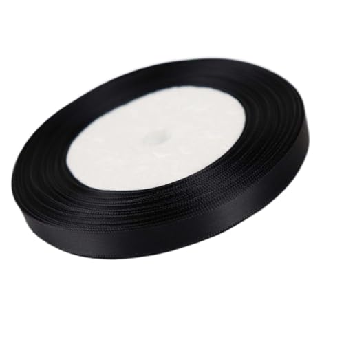 Black Satin Ribbon 3/8 Inch x 20 Yards Double Faced Polyester Gift Wrap
