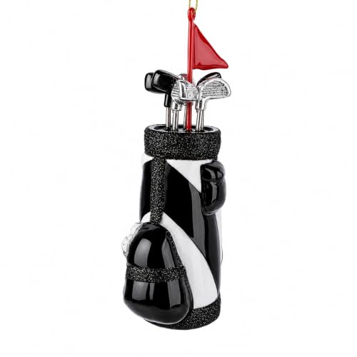 Golf Bag Ornament with Clubs - Handcrafted Glass Christmas Decoration