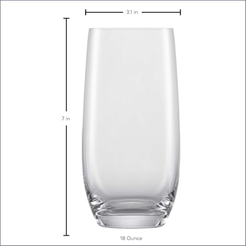 Tritan Crystal Long Drink Glasses, 18 oz Cocktail Barware Set of 6