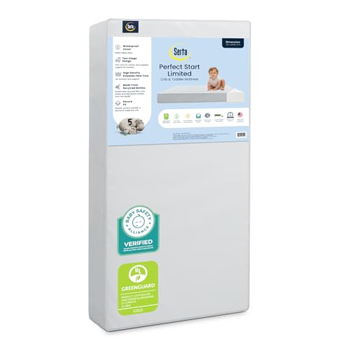 Dual Sided Baby Crib & Toddler Mattress - Waterproof, GREENGUARD Certified
