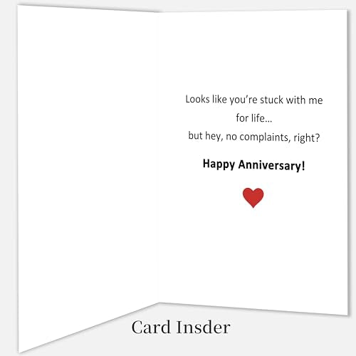Funny 1st Anniversary Card for Husband Wife Boyfriend Girlfriend