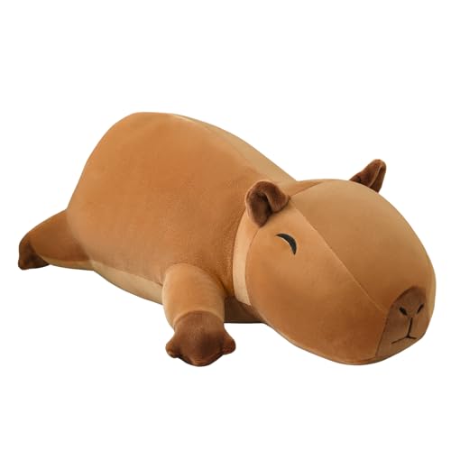 SQEQE Weighted Capybara Plush Stuffed Animal, Cute Soft Plushie Pillow Toy