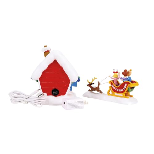 Grinch Village Max's Sleigh Rides 2-Piece Lighted Porcelain Building Set