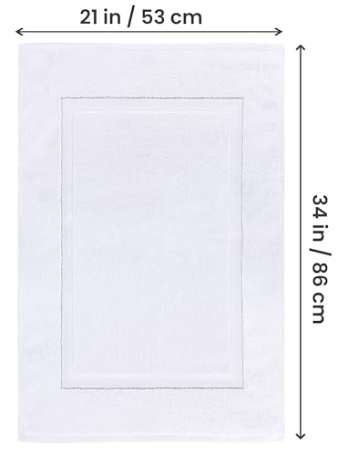 Utopia Towels Cotton Bath Mat 21x34 White 2 Pack
