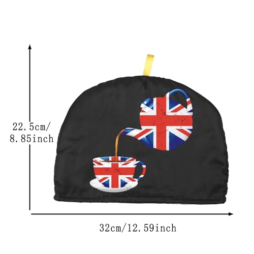 British Flag Teapot Cozy - Cotton Insulated Tea Pot Cover 32cm x 22.5cm