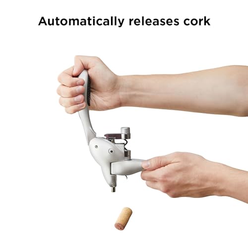 Rabbit Original Lever Corkscrew Wine Opener with Foil Cutter & Extra Spiral - Silver / 1 Count