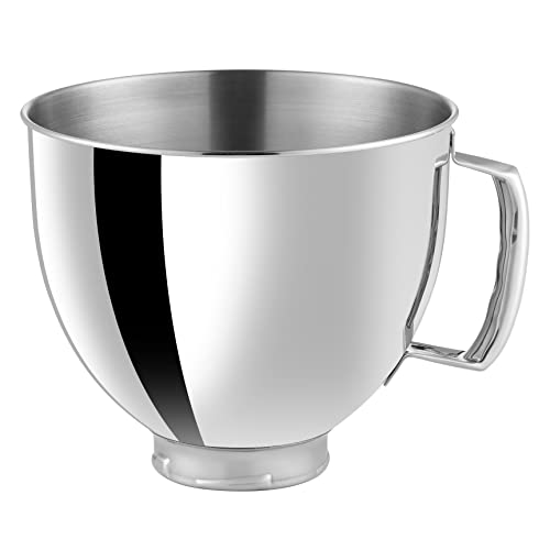 5-Quart Stainless Steel Mixer Bowl for Tilt-Head Stand Mixers