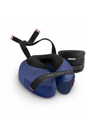 Travel Neck Pillow with Seat Strap & Head Support Technology