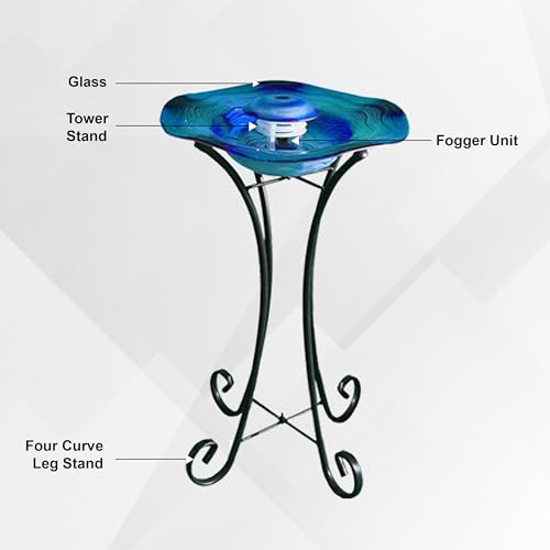 27" LED Mist Floor Fountain with Adjustable Control and Color Lights