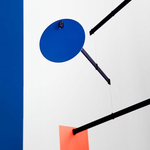 Bauhaus Hanging Mobile - 26-Inch Handmade Beech Wood Kinetic Art Sculpture