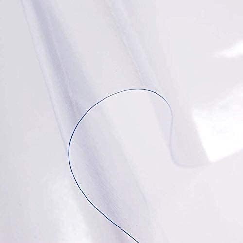 sancua 100% Waterproof Rectangle PVC Tablecloth - 70 x 70 Inch - Oil Proof Spill Proof Vinyl Table Cloth, Wipe Clean Table Cover for Dining Tables, Buffet Parties and Camping, Crystal Clear