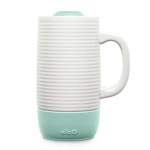 Ello Jane Yucca 18oz Ceramic Travel Mug with Handle & Splash-Resistant Lid