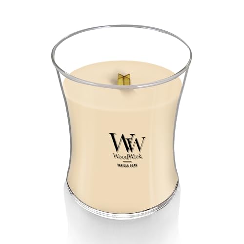 Vanilla Bean Scented Hourglass Candle with Crackling Wood Wick, 9.7 oz