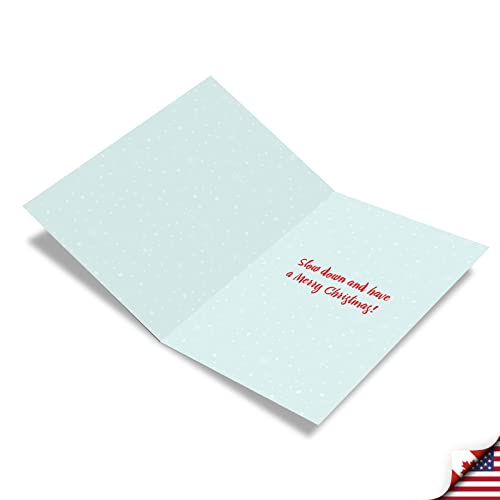 NobleWorks Eat, Sleep and Be Merry Christmas Card 5x7, C7046XSG - 1 Card