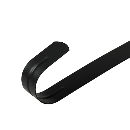 Slim Over The Door Wreath Hanger - 12" Black, Reusable & Damage-Free