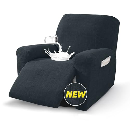 Waterproof Recliner Chair Covers - 3-Piece Washable Protector with Pockets