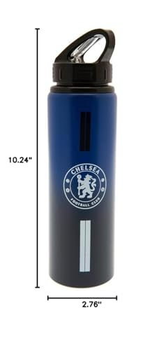 Chelsea F.C. Unisex Team Merchandise 750ml Aluminium Fade Bottle, White, One Size UK