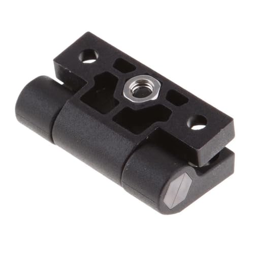 Adjustable Torque Position Control Hinge - Black Plastic 43x36mm, 2-Pack