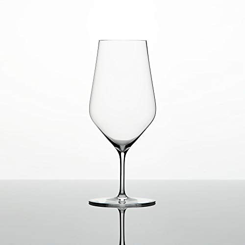 Hand-Blown Crystal Water Glass with Short Stem, 100% Lead-Free
