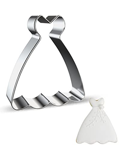 Large Princess Dress Cookie Cutter - Model 5 - Steel 4.3 Inch for Baking & Crafts