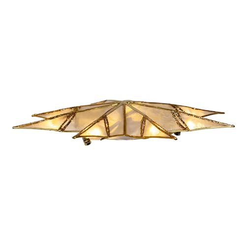 Kurt Adler 14" 10-Light Gold Capiz Star Treetop