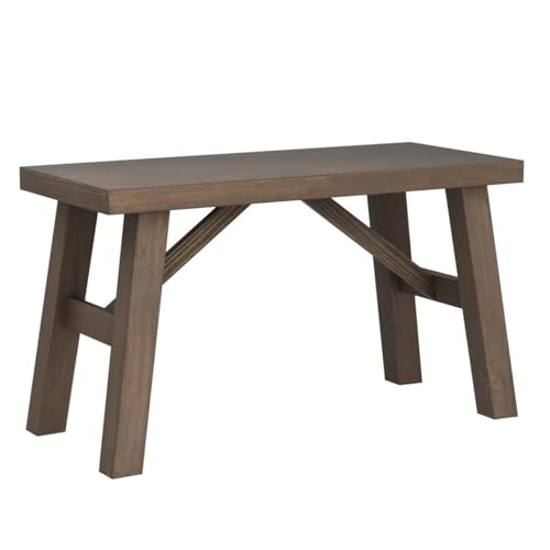 30-Inch Solid Wood Farmhouse Entryway Bench, Rustic Hallway Seat