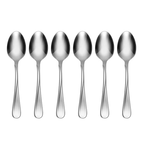 Flight 18/0 Stainless Steel Teaspoons - Set of 6, Dishwasher Safe
