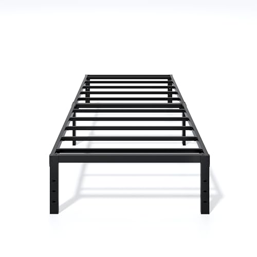 LUMUNANCE Heavy-Duty Twin Metal Platform Bed Frame with Storage Space
