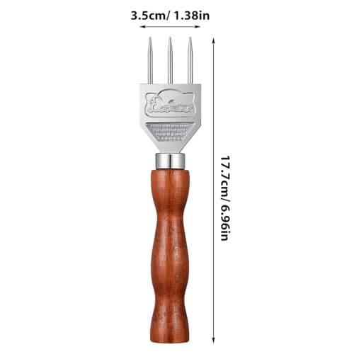 Stainless Steel Ice Pick with Wooden Handle - Bar & Kitchen Ice Breaker Tool