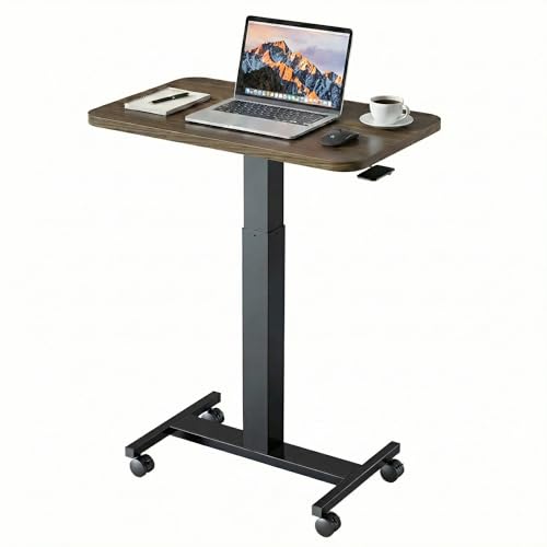 Adjustable Rolling Standing Desk, Mobile Laptop Workstation with Wheels