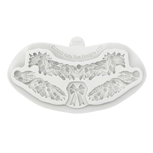 Katy Sue Festive Garland Silicone Mold for Christmas Cake Decorating & Craft