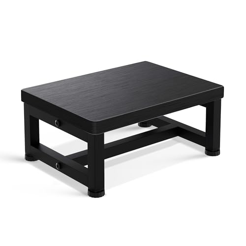 Heavy-Duty Wooden Step Stool for High Beds - 450lb Capacity Anti-Slip Stool