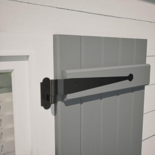 12-Inch Offset Strap Hinge and Pintel Kit, 304 Stainless Steel, Black