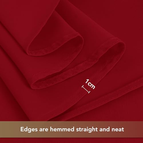 Sancua 8 Pack Red Round Tablecloth 120 Inch for 48-96 Inch Tables
