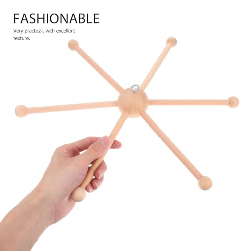 DIY Wooden Baby Mobile Frame 13.5-inch 6-Leg Crib Hanger Craft Kit