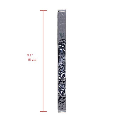 Hammered Silver Mezuzah Case for Door - 12cm Metal Judaica Case