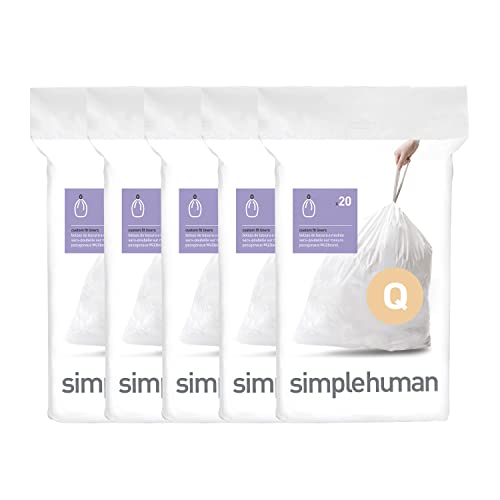 Code Q Custom Fit Drawstring Kitchen Trash Bags - 13-17 Gallon, 100 Count