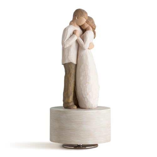 Willow Tree Promise Musical Sculpture - Hand-Painted Couple Dancing Figurine