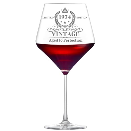 52nd Birthday Wine Glass - 16oz Crystal Stemware Gift for Women
