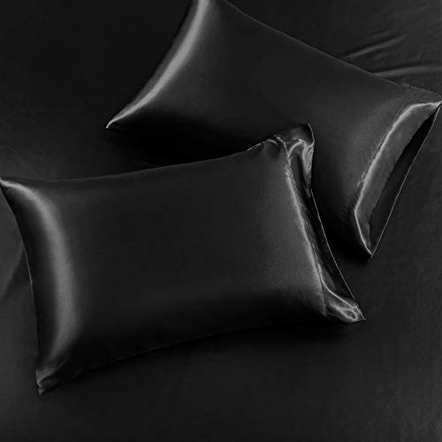 Twin XL Satin Sheet Set, 3-Piece Silky Bedding for College Dorm