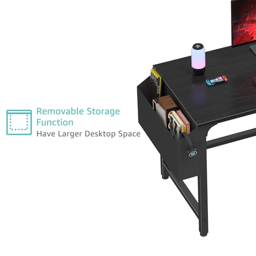 47-Inch Reversible Computer Desk with File Cabinet & Storage Drawers