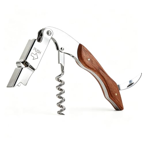 Berglander Waiter Corkscrew Wine Opener with Foil Cutter & Wood Handle - Professional Bar Tool