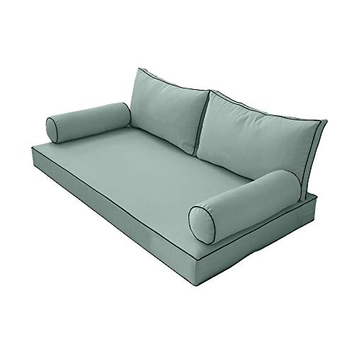 Outdoor Indoor Mattress & Pillow Bolster Cushion Cover Set - Water-Resistant, Twin Size