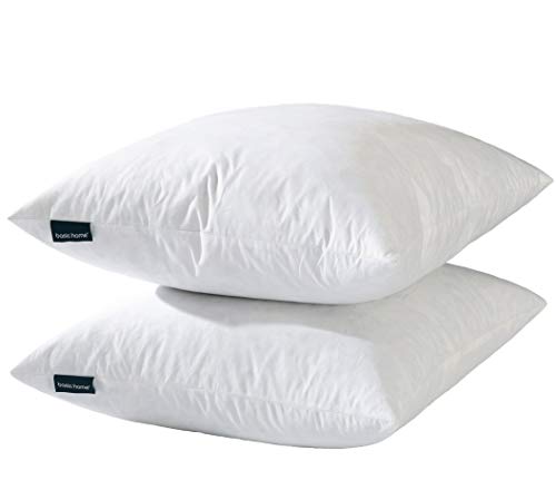 Basic Home 26x26 Euro Pillow Insert - Goose Feather Down Cushion Filler
