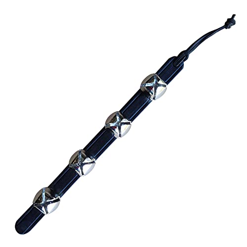 Hanging Jingle Sleigh Bells on 14-Inch Leather Strap for Door Knob