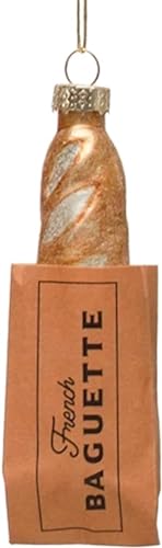 French Baguette Ornament in Bag – Glass Christmas Decoration